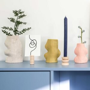 Alternative view of Fluxo Ceramic Vase Medium - Pistachio