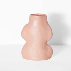 Alternative view of Fluxo Ceramic Vase Small - Pink