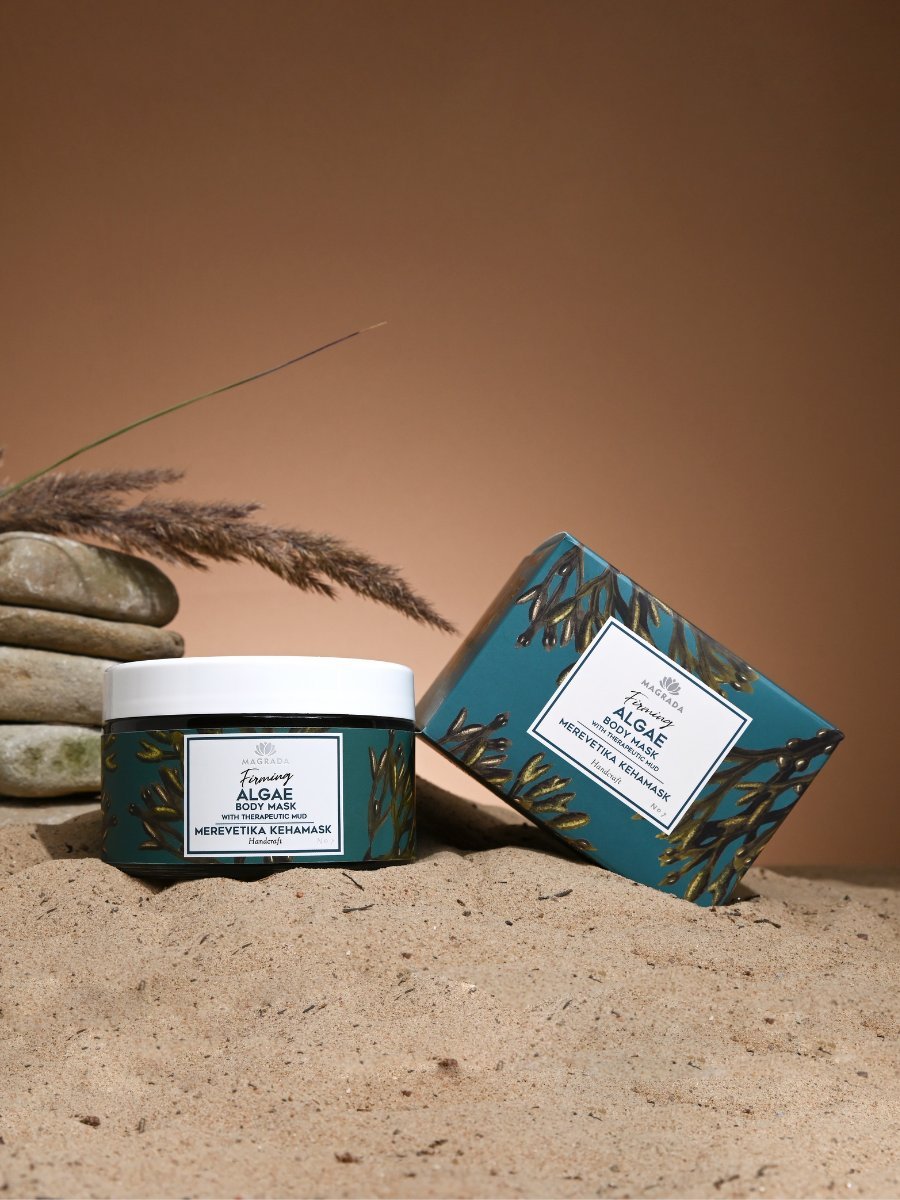 Firming Algae Body Mask With Therapeutic Mud - 200 ml Firming algae body mask with therapeutic mud and cranberry extract, natural anti-cellulite body treatment, vegan organic skincare