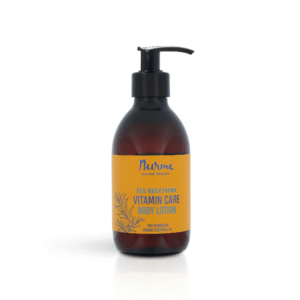 Nurme Sea Buckthorn Vitamin Hand and Body Lotion 300ml, natural hydrating lotion with sea buckthorn and orange, handmade in Estonia