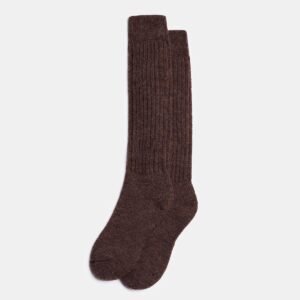 ALPAKA Natural Alpaca Wool Long Socks, thick knit alpaca socks, Nordic design, made in Peru