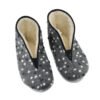 Barefoot wool slippers Trolla with dots – handmade by OmaKing, natural wool indoor shoes, Nordic barefoot comfort