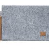 NORDHALE Berg 15–16 inch laptop bag grey, handmade felt document case with wrist strap