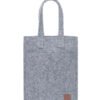 NNORDHALE HOF grey felt tote bag with laptop pocket, handmade minimalist everyday tote