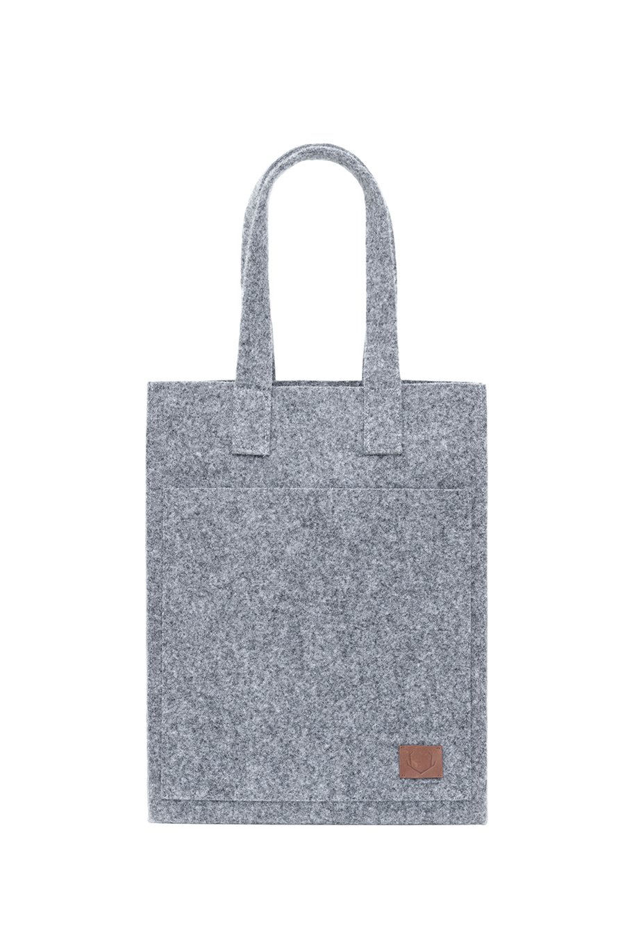 Hof Tote krepšys – pilkas NNORDHALE HOF grey felt tote bag with laptop pocket, handmade minimalist everyday tote