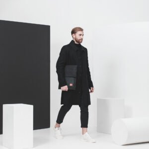 NORDHALE Malmö 15–16 inch laptop sleeve black, handmade felt envelope case for MacBook