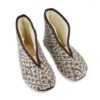 Trolla lambswool slippers in beige – handmade in Estonia, cozy wool indoor shoes, Nordic minimalist design by OmaKing