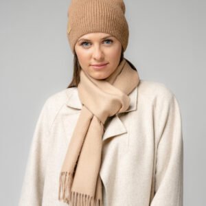 ALPAKA Natural Baby Alpaca Wool Scarf Exclusive 180, soft minimalist alpaca scarf, Nordic design, made in Peru
