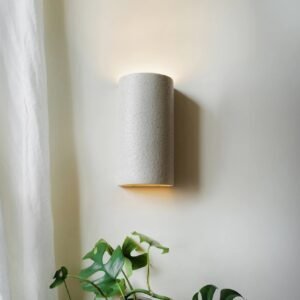 Alternative view of Ceramic wall light CURVE - Beige Spotted Brown