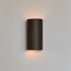 Ora Ceramic Wall Light CURVE – Brown, handcrafted ceramic wall sconce in earthy tone, minimalist design, handmade in Portugal