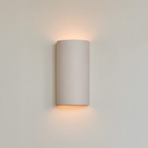 Ora Ceramic Wall Light CURVE – Extra Matte White, handcrafted ceramic wall sconce with ultra-matte white glaze, minimalist design, made in Portugal