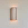 Ora Ceramic Wall Light CURVE – Taupe, handcrafted ceramic wall sconce with matte taupe glaze, minimalist design, made in Portugal
