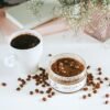 nvigorating coffee body scrub with natural oils and salt by Vegan Fox – exfoliating, vegan, cruelty-free, handmade in Latvia