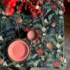 Christmas Forest rectangular tablecloth, 100% cotton with festive forest print, handmade in Europe