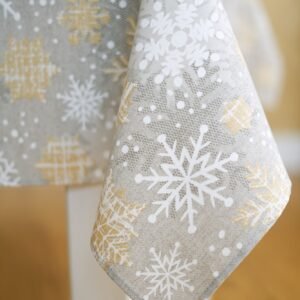 Alternative view of Winter Motive Snowflakes Rectangular Tablecloth