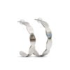 Lentsius Mare Earrings, handcrafted polished stainless steel minimalist earrings, sustainable Baltic jewellery made in Estonia