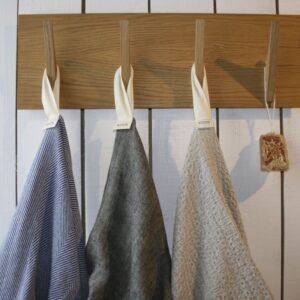 Alternative view of Big Linen Towel - Textured Grey