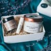 “I See You!" Gift Box Bonobo “I See You!” natural gift box with juniper candle, orange body cream, and avocado lip balm, handmade in Estonia