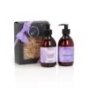 Nurme Natural Body Care Gift Set Enchanting Lavender, calming lavender hand wash and body lotion duo, award-winning natural skincare, handmade in Estonia