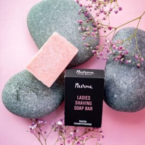 Nurme Ladies’ Shaving Soap Bar, natural vegan solid shaving soap with rosewood essential oil, handmade in Estonia