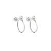 NO MORE Chord Earrings Silver, handmade sterling silver sculptural earrings, modern jewellery from Vilnius