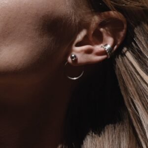 Alternative view of Chord Earrings - Silver