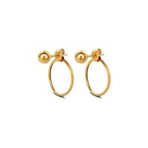 Alternative view of Chord Earrings - Gold