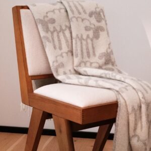 Friendsheep wool throw Grey Friendsheep wool throw by Woolish