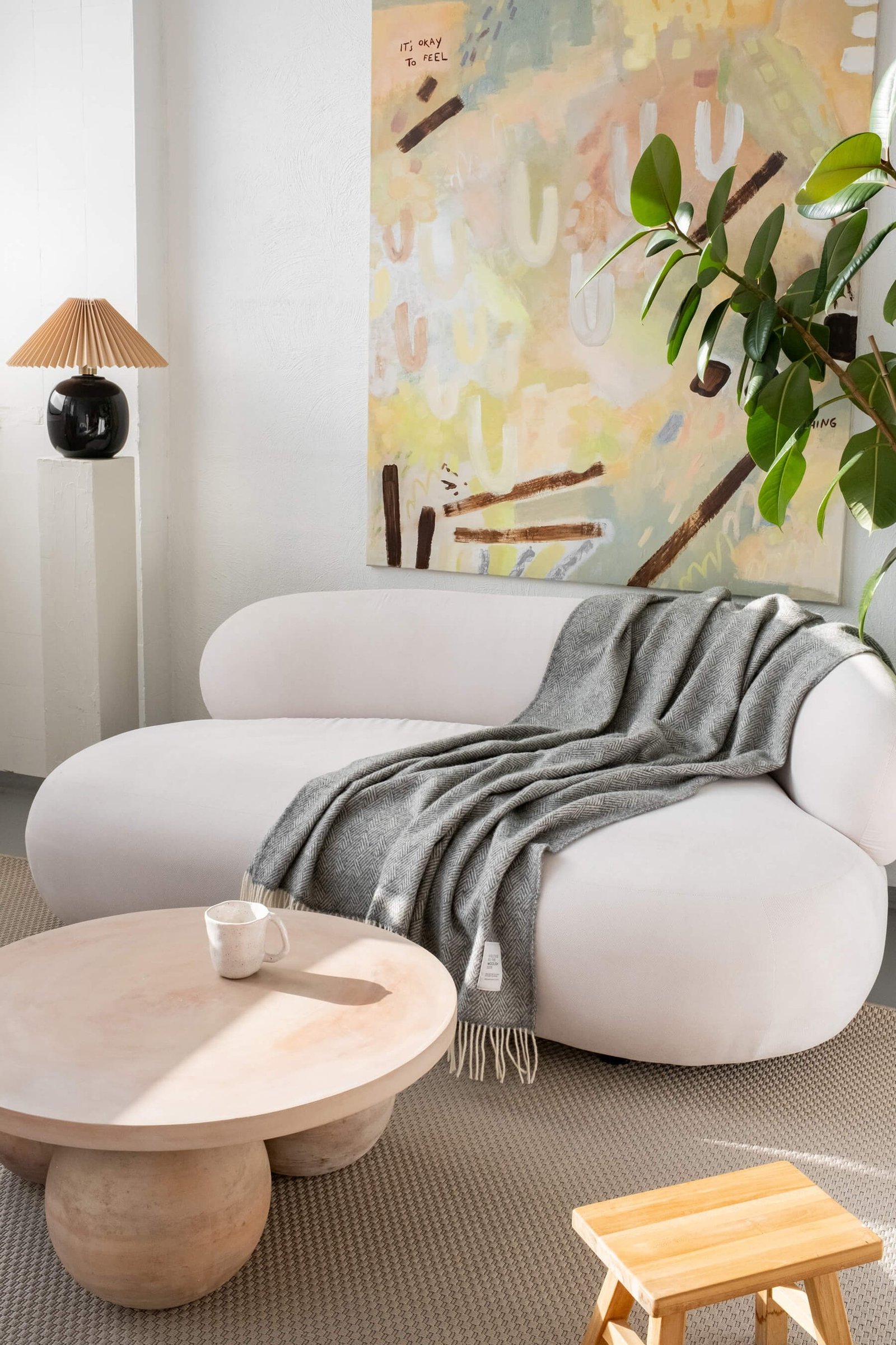 Hera wool throw Grey Hera wool throw by Woolish