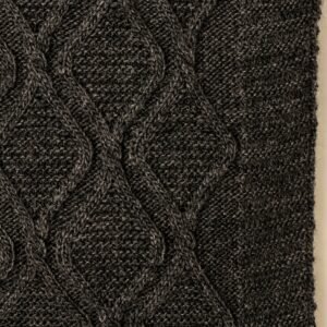 Alternative view of Royal merino throw - Charcoal grey