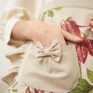 Ladies' Apron with Ruffles and Pocket - Botanico