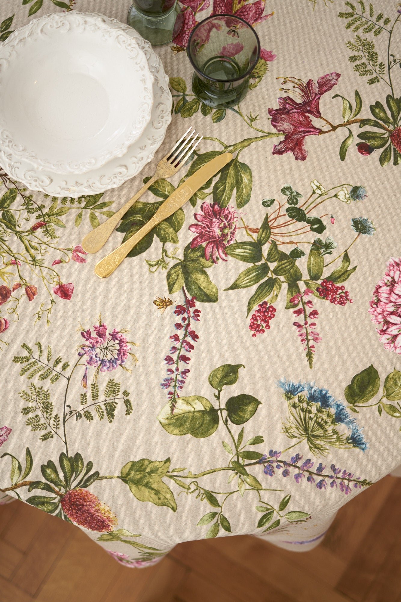 Round Floral Tablecloth - Botanico Round Floral Tablecloth - Botanico - Image 4