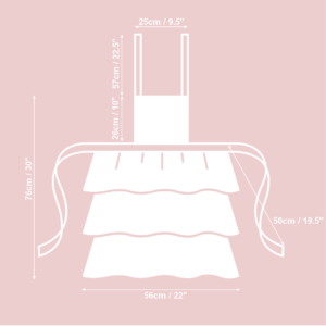 Ladies' Apron with Ruffles - Botanico