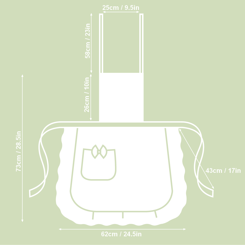 Ladies' Apron with Ruffles and Pocket - Botanico Ladies' Apron with Ruffles and Pocket - Botanico - Image 5