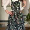Ladies Apron with Ruffles - Christmas forest