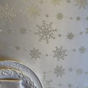 Rectangular Tablecloth - Golden Snowfall - Image 4