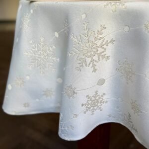 Round Tablecloth - Golden Snowfall Round Tablecloth - Golden Snowfall - Image 5